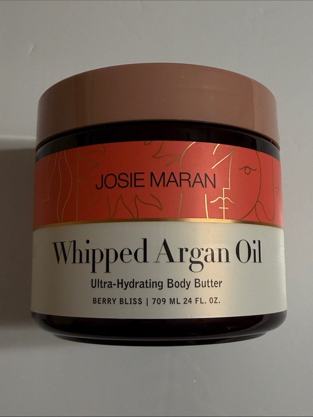 JOSIE MARAN Whipped Argan Oil Berry Bliss Body Butter Mega Size 24oz/709ml